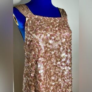 BCBG | Sequined Cocktail/Party Dress | Open Back | Taffeta Bow | Size 2